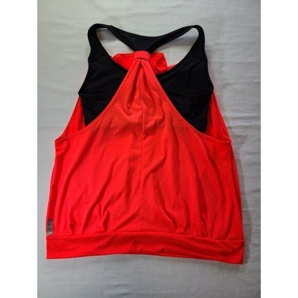 BCG Orange Black Slinger Tank Top w/ Built-In Bralette Size M Racerback Style - Picture 2 of 4
